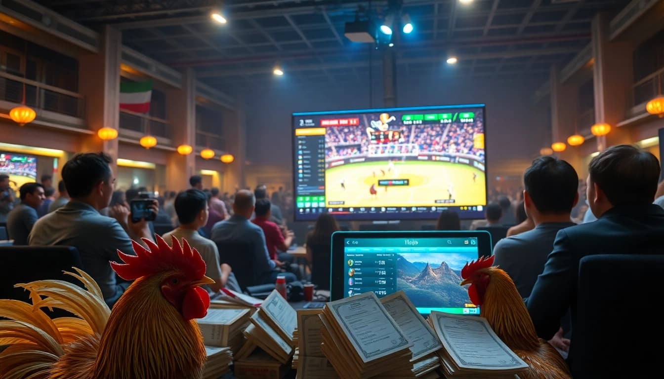 Exciting online betting experience at sv368win.live featuring live cockfighting matches and dynamic betting interfaces.