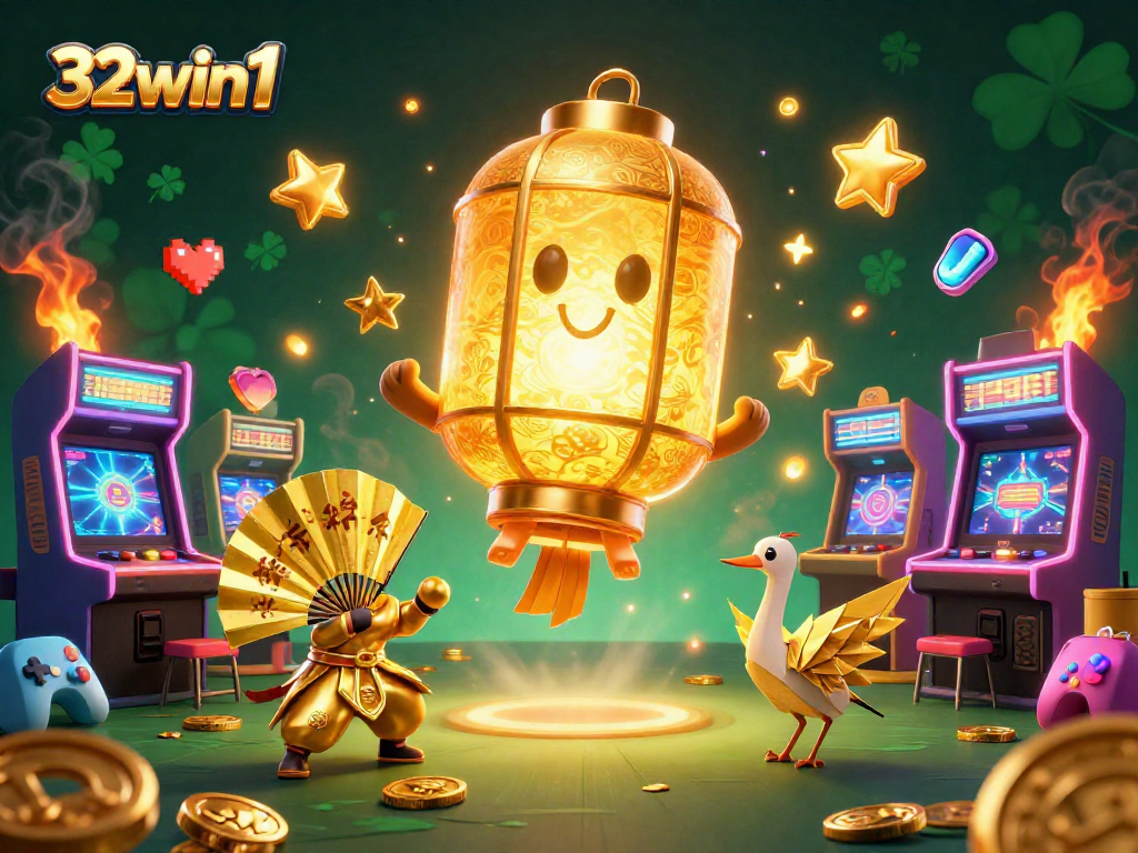 Bet on thrilling games at 32win1 with illuminating characters and vibrant casino elements.