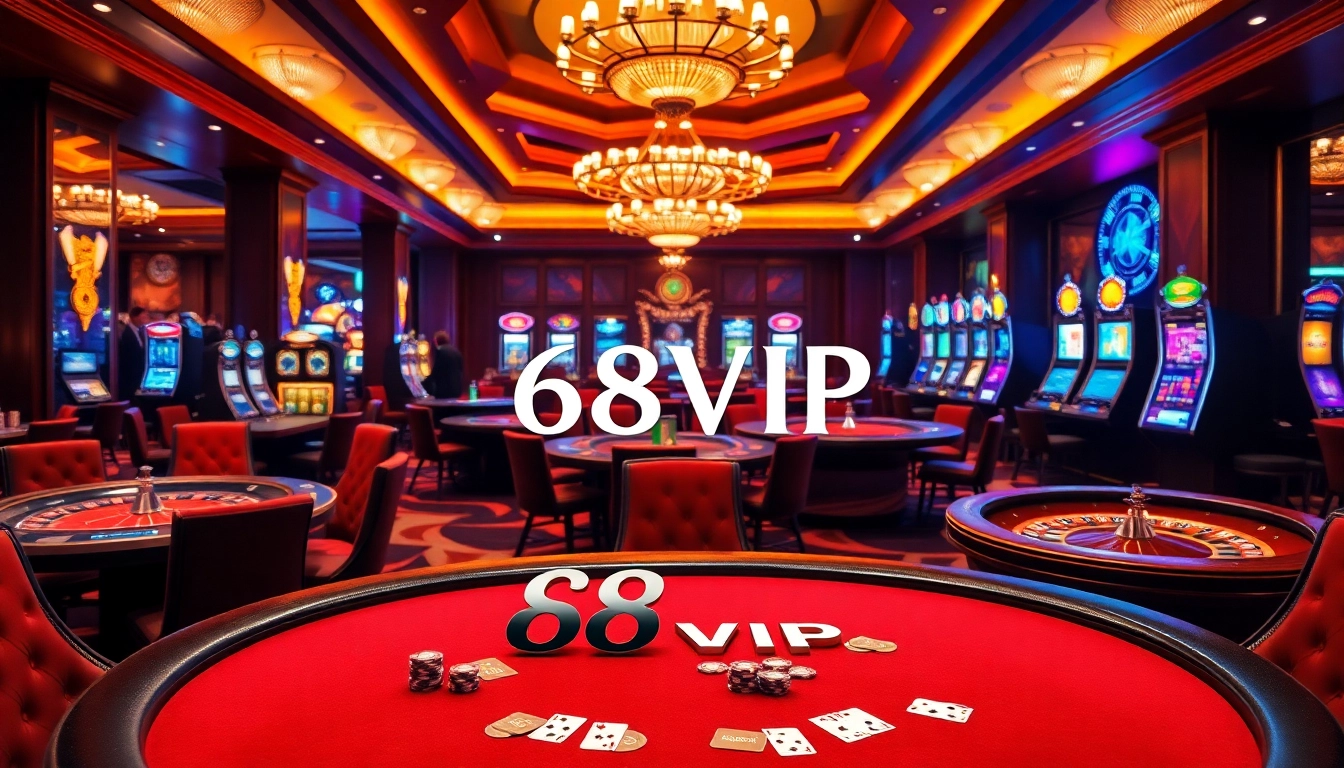 Experience the excitement of 68VIP Casino with vibrant tables and thrilling games.