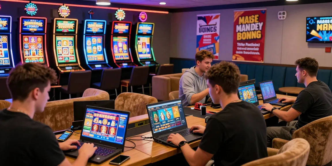 UK players enjoying the excitement of online casinos at https://aboutobo.com with vibrant slot displays and engaging atmosphere.