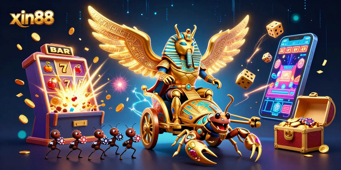 Experience the thrilling action of xin88 with a vibrant casino scene featuring engaging gaming elements.