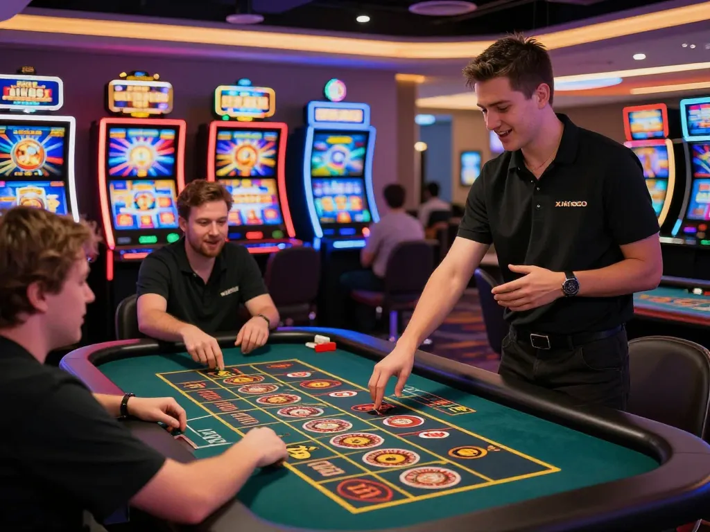 Engaging players at XIN88 enjoying live casino games with vibrant atmosphere.