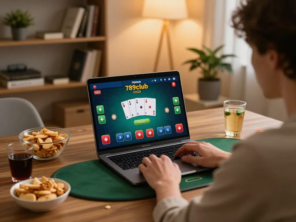 Trải nghiệm chơi poker trực tuyến thú vị trên nền tảng 789club từ một không gian ấm cúng tại nhà.