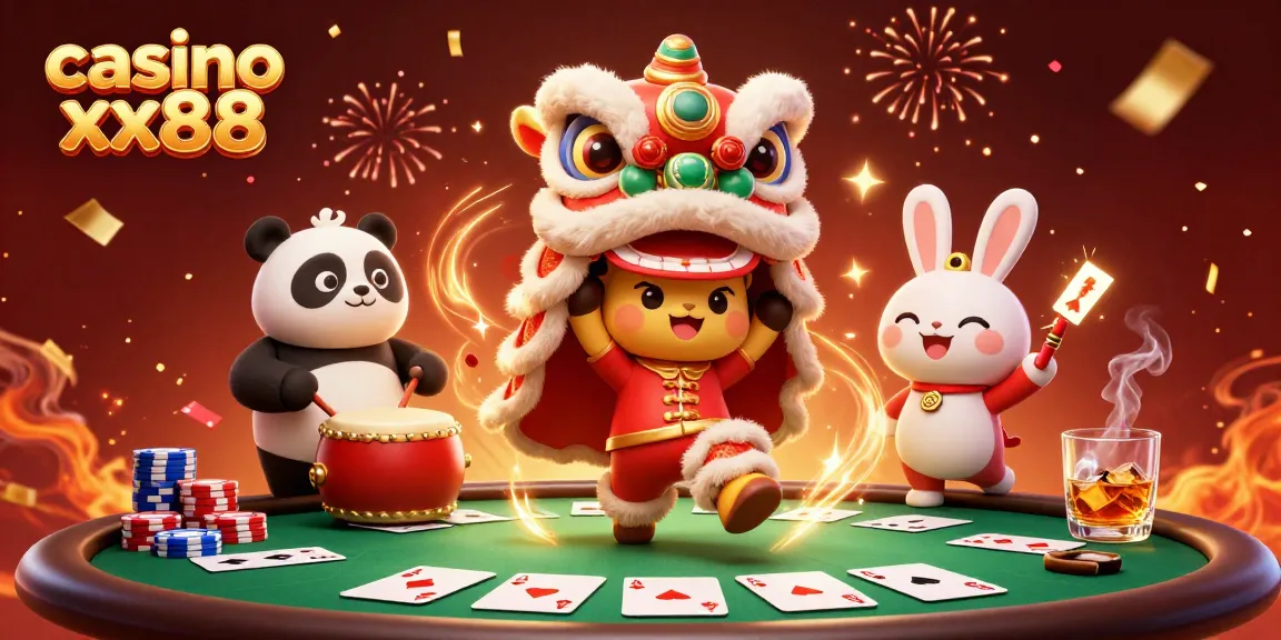 Explore exciting games at casino xx88 with vibrant characters and festive imagery.