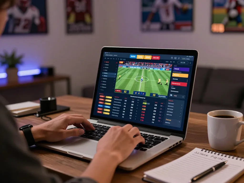 Engaging with bongdallu's live sports betting platform at home, showcasing user experience and strategic gameplay.