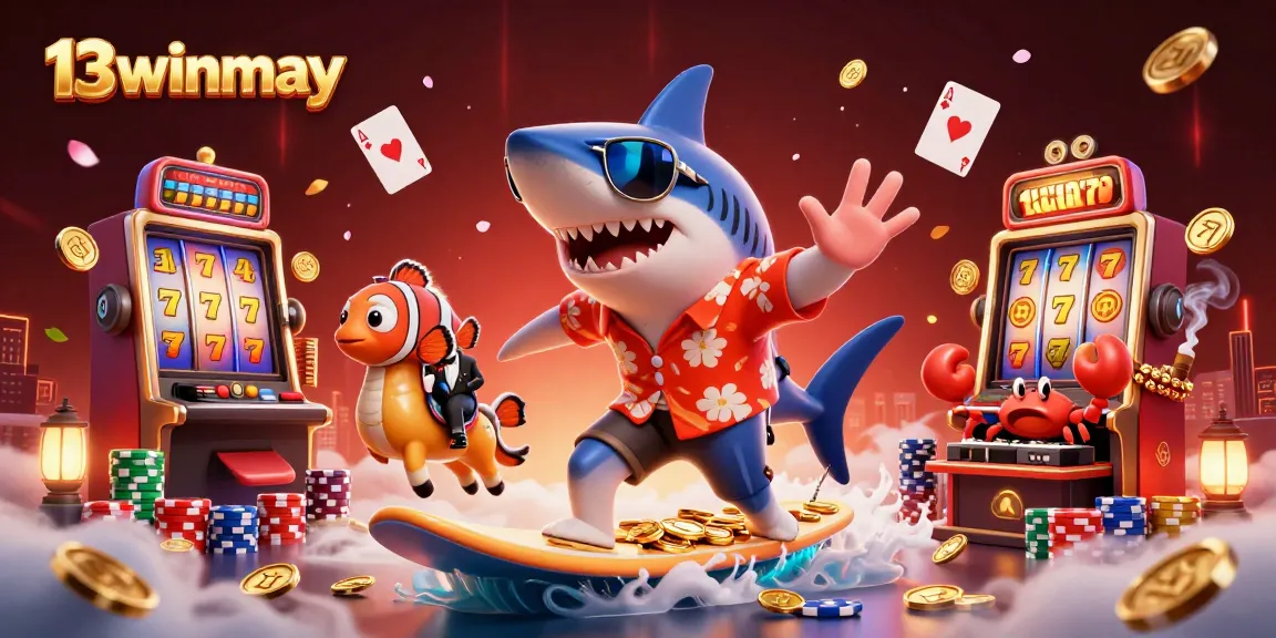 Enjoy thrilling gaming action at 13winmay with our vibrant casino illustration.