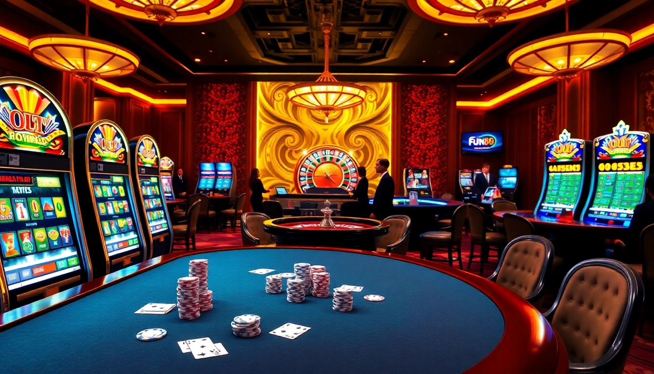 Experience high-stakes excitement at fun88.com with vibrant casino tables and engaging games.