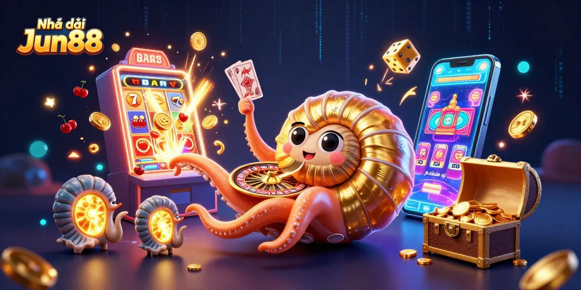 Experience the thrill of winning at Nhà cái Jun88 with a lively casino scene full of vibrant elements and energy.
