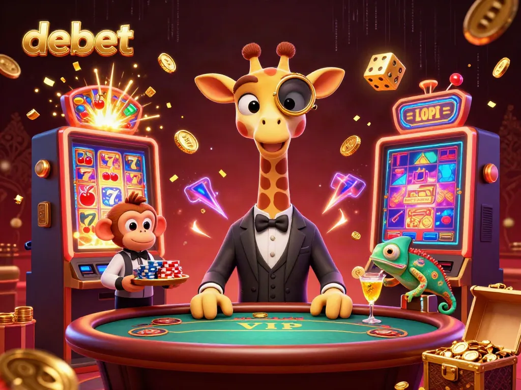 Engage with debet's exciting casino world featuring vibrant characters and thrilling game elements.