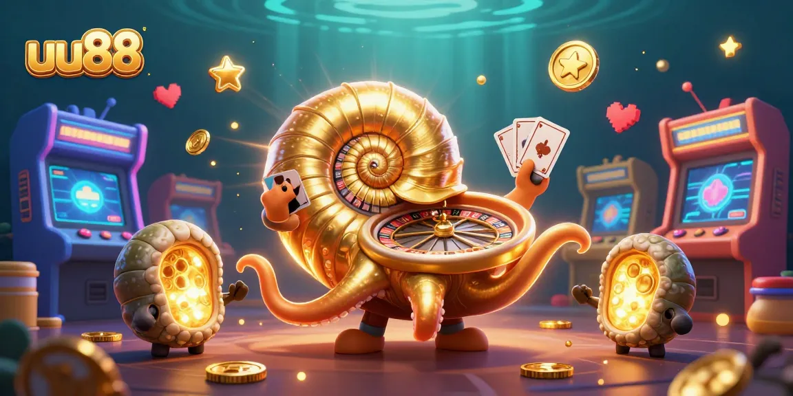 Experience exhilarating casino action at uu88 with a vibrant illustration of a dynamic nautilus roulette wheel.
