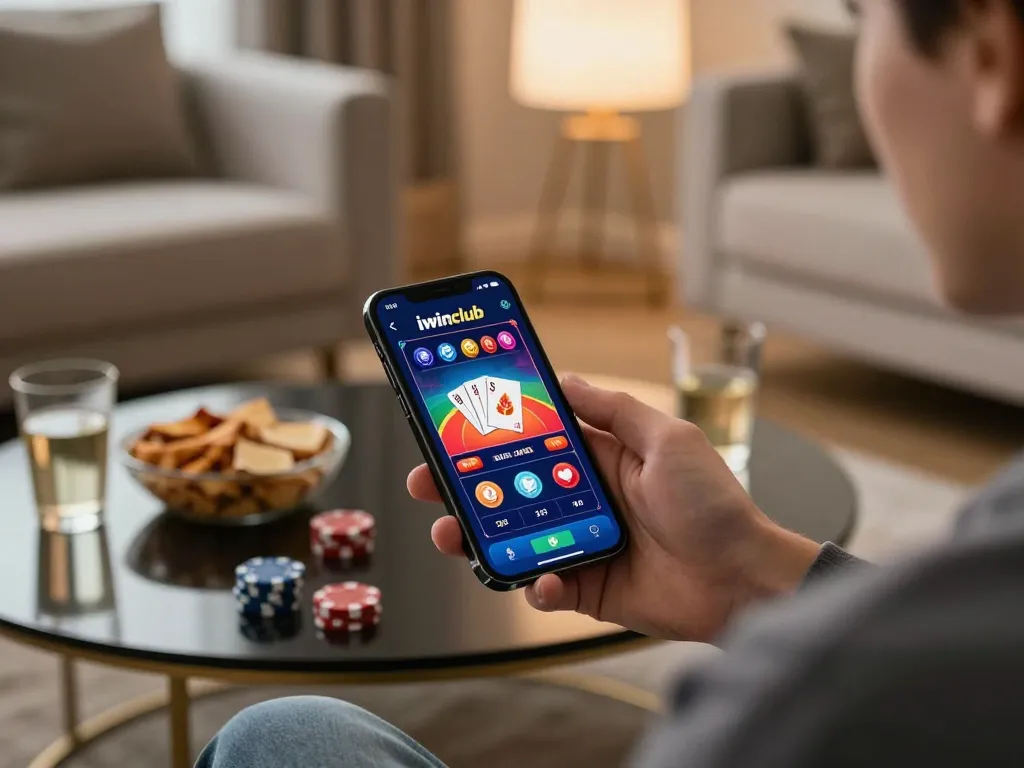 Engaging mobile gaming experience with iwinclub app showcasing vibrant casino games and exciting gameplay.
