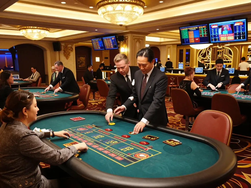 Players enjoying roulette games at 79win casino, showcasing betting excitement and elegant ambiance.