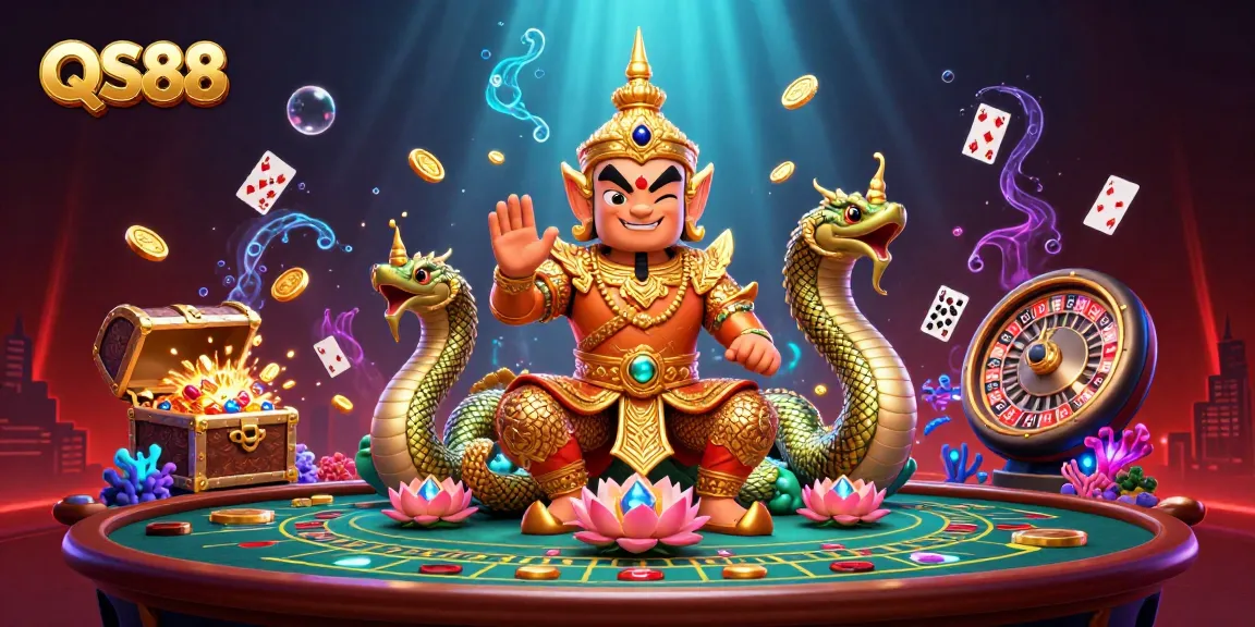 Experience thrilling live action at QS88 with vibrant casino elements like roulette and baccarat