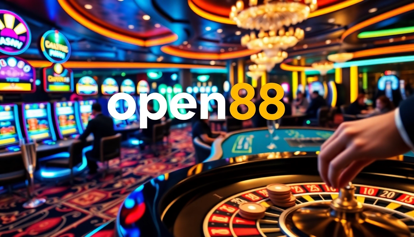 Experience thrilling gaming at open88 with vibrant casino tables and high-stakes excitement.