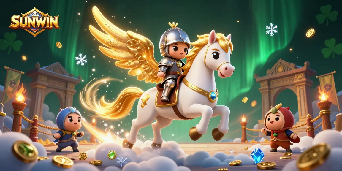 SUNWIN offers thrilling gameplay with celestial characters and dynamic casino elements in an enchanting illustration.