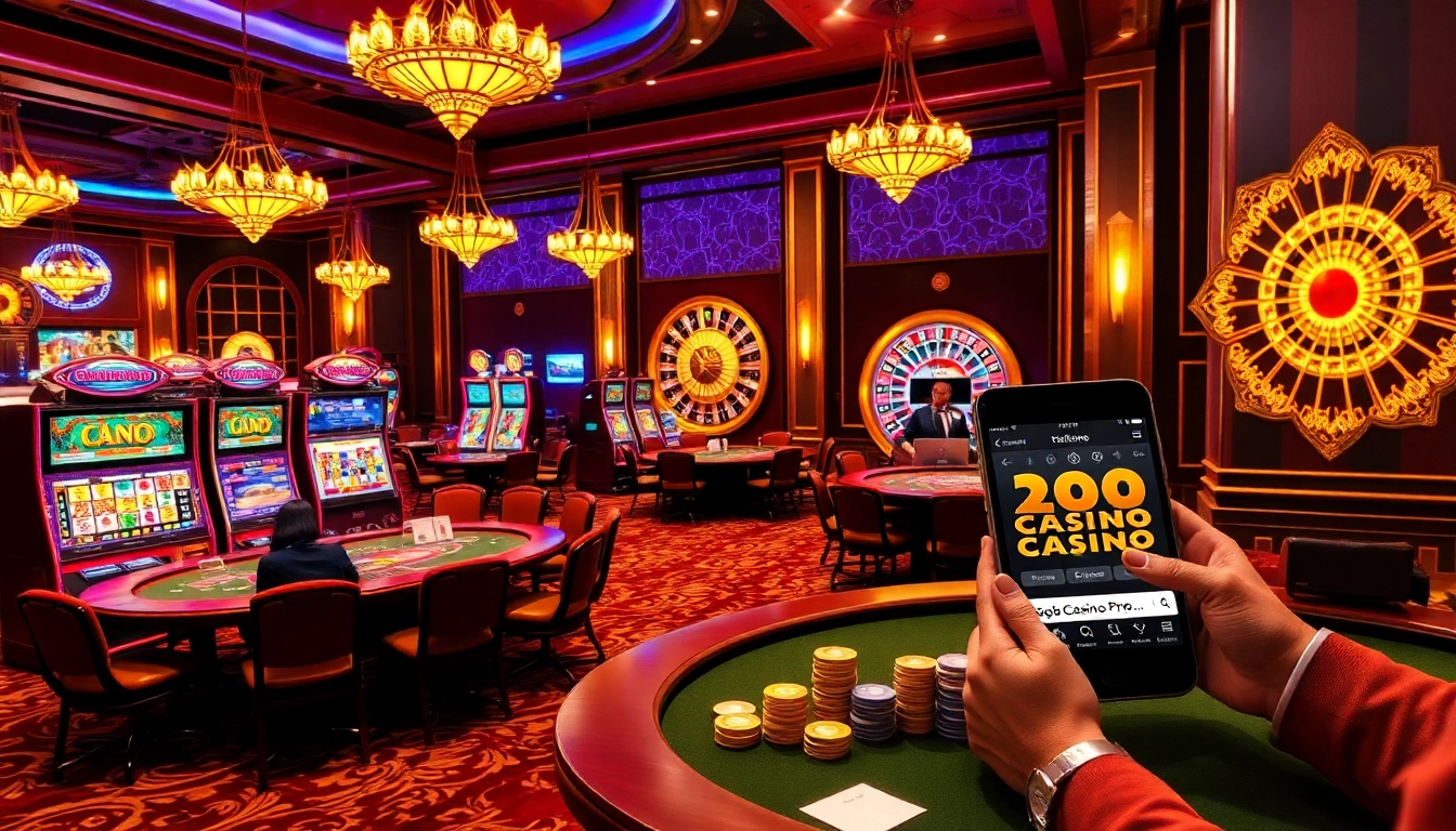 Players celebrating wins at a luxurious casino scene featuring https://go88casino.pro/ slots and poker tables.