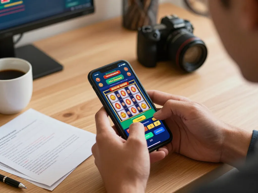 Engaging in mobile gambling with studentvoiceaustralia featuring exciting slot gameplay on a cellphone