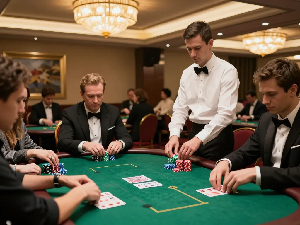 vt88 brings the excitement of a poker game with players engaged and a dealer managing action