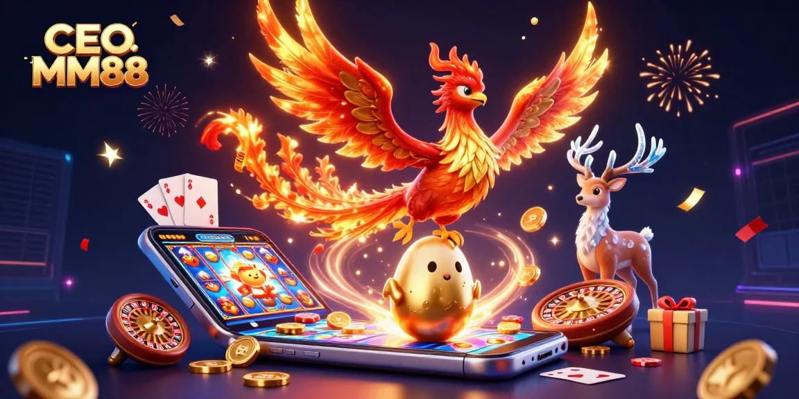 Play slots with excitement while exploring CEO MM88's vibrant Phoenix-themed casino world.