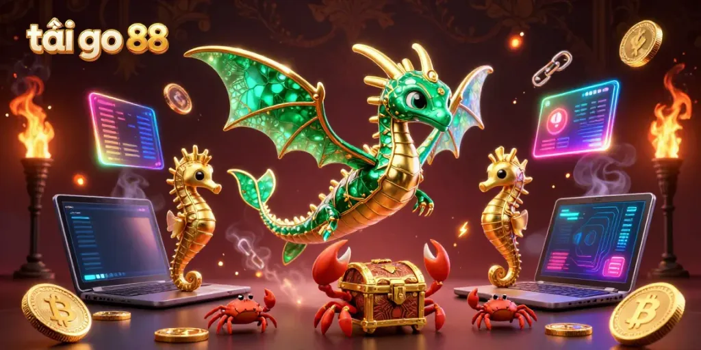 Experience the excitement of downloading tải go 88 with vibrant gambling-themed elements and rich 3D visuals.