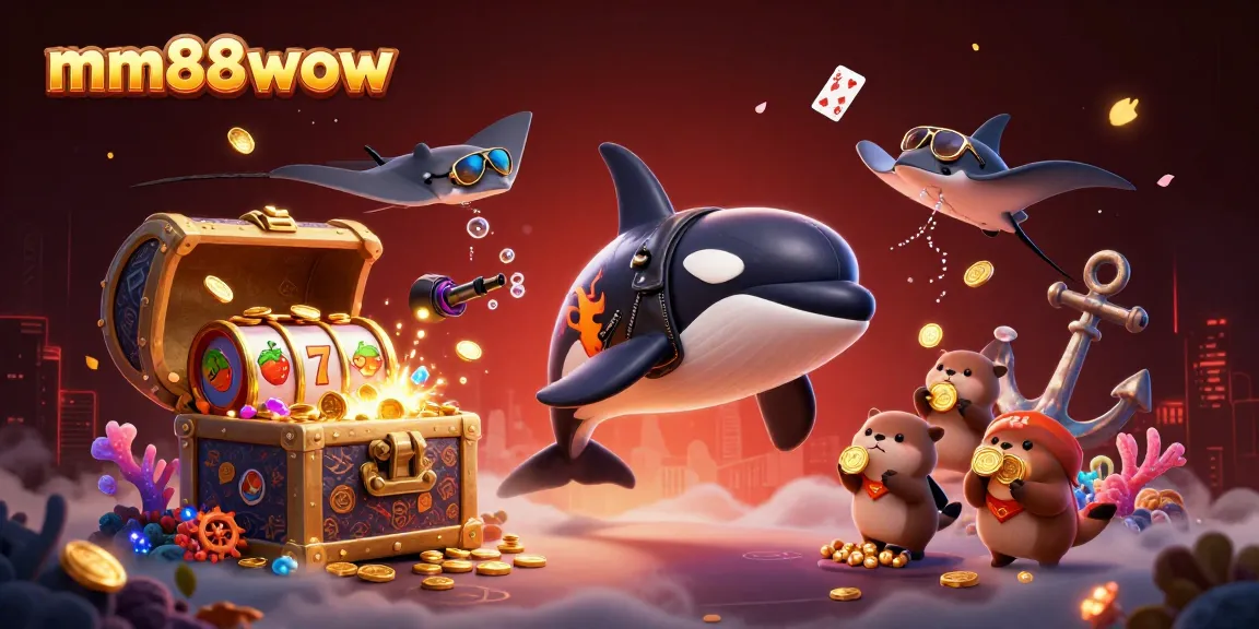 Experience thrilling gameplay at mm88wow with an exciting scene of cartoon characters diving for treasure.