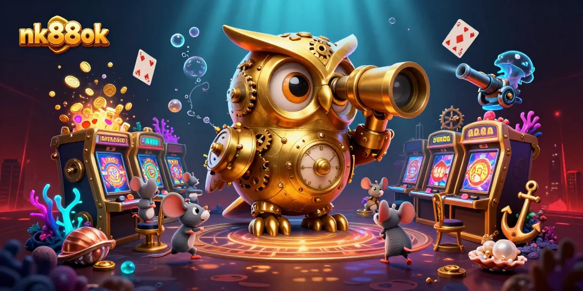 Experience the excitement of nk88ok with dynamic scenes of cartoon characters in a vibrant casino