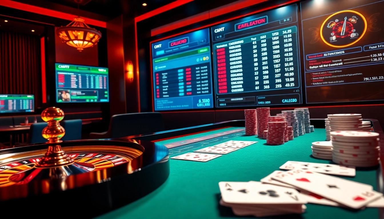 Experience the thrill of online gambling at rikvip.gb.net with a vibrant casino scene showcasing immersive gameplay.