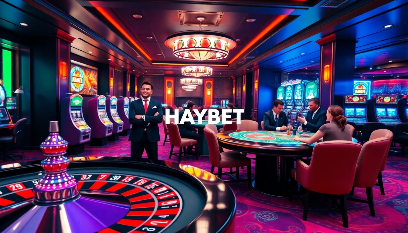 Players experiencing the thrill of gaming at HAYBET's luxurious casino tables.