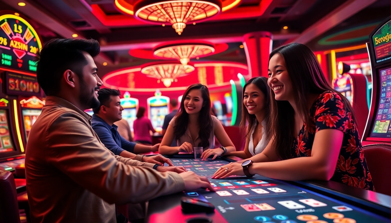 Engaging online casino scene at luck8win.live with vibrant games and happy players.