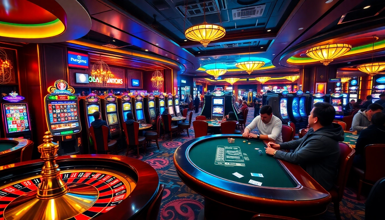 Engaged players at the vibrant casino floor representing trang chủ 79king in a thrilling gaming environment.